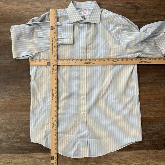 Brooks Brothers Madison Button Up Shirt Striped Classic Men's Sz 16-32 Multicolo - Picture 5 of 7